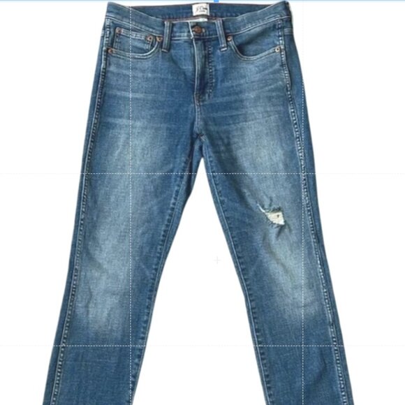 J. Crew Denim - New J.Crew Vintage Straight Leg Jeans 9" Size 36 Distressed